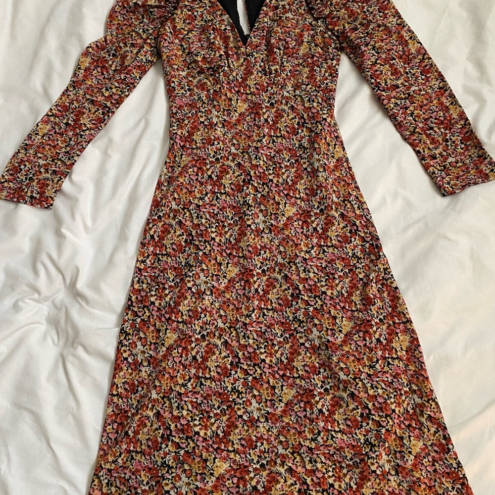 Astr Multicolor Floral Long Sleeve Dress
